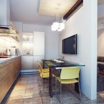 modern kitchen interior 3d render